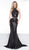 Colors Dress - 2098 Fully Sequined Halter Trumpet Dress In Black
