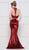 Colors Dress - 2098 Fully Sequined Halter Trumpet Dress In Red
