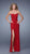 La Femme - 20993 Sweetheart Jersey Sheath Dress In Red