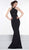 Colors Dress - 2099 Embellished Halter Stretch Crepe Trumpet Dress In Black