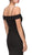Eureka Fashion - Off-Shoulder Notched Foldover Sheath Evening Gown