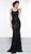 Colors Dress - 2100 Fully Sequined Scoop Trumpet Dress In Black