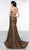 Colors Dress - 2100 Fully Sequined Scoop Trumpet Dress In Gold