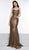 Colors Dress - 2100 Fully Sequined Scoop Trumpet Dress In Gold