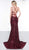 Colors Dress - 2100 Fully Sequined Scoop Trumpet Dress In Red