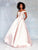 Clarisse - 3866 Lace Off-Shoulder Mikado Ballgown In Pink