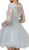 Dancing Queen - 2101 Quarter Sleeve Appliqued Cocktail Dress