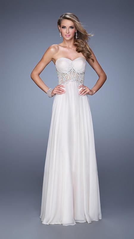 La Femme - Prom Dress 21022 in White