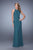 La Femme - 21038 Sleeveless Twisted Sheath Gown in Green