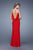 La Femme - 21045 Bedazzled Scoop Sheath Dress In Red