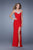 La Femme - 21045 Bedazzled Scoop Sheath Dress In Red