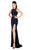 Mac Duggal Flash - 2104L Ornate Illusion Paneled Long Gown in Black