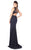 Mac Duggal Flash - 2104L Ornate Illusion Paneled Long Gown in Black