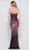 Colors Dress - 2104 Ombre Sequined Strapless Trumpet Dress In Purple