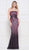 Colors Dress - 2104 Ombre Sequined Strapless Trumpet Dress In Purple