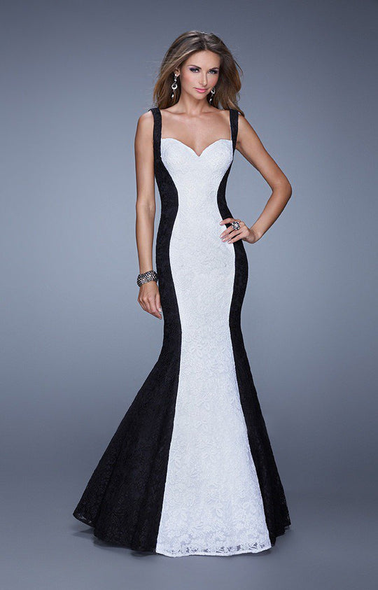 La Femme - Prom Dress 21052 in Black and White