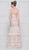 Colors Dress - 2105 Two Tone Lace Sweetheart Trumpet Dress In White and Neutral