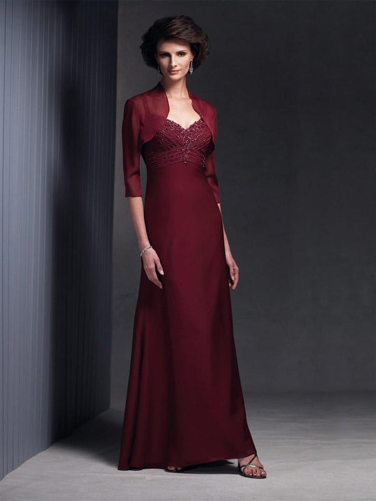 Cameron Blake by Mon Cheri - 210641 Long Dress In Wine