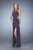 La Femme - 21069 Embellished Illusion Scoop Jersey Dress In Gray