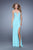 La Femme - 21071 Embellished Sweetheart Sheath Dress inBlue