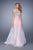 La Femme - 21074 Embroidered Lace A-Line Gown In Pink