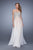 La Femme - 21074 Embroidered Lace A-Line Gown In Neutral