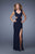 La Femme - 21082 Lace Sweetheart Sheath Dress In Blue