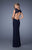 La Femme - 21082 Lace Sweetheart Sheath Dress In Blue