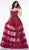 Colors Dress - 2108 Beaded Sweetheart Sheer Ballgown In Red