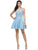 Dancing Queen Jeweled Illusion Lace A-Line Dress - 1 pc Sky Blue In Size M Available In Blue