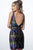 Jovani - 2109 Multicolored Sequined Bateau Sheath Dress In Multi-Color