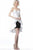 Jovani - JVN4362 Strapless Sweetheart Neckline Peplum Skirt In White and Black