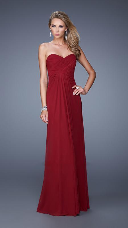 La Femme - Prom Dress 21103 in Crimson