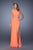 La Femme - 21106 Jersey Halter Sheath Dress In Orange