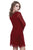 Shail K - 21114 Beaded Tulle A-line Cocktail Dress in Red