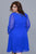 Shail K - 21114 Beaded Tulle A-line Cocktail Dress in Blue