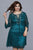 Shail K - 21114 Beaded Tulle A-line Cocktail Dress in Green