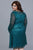 Shail K - 21114 Beaded Tulle A-line Cocktail Dress in Green