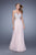 La Femme - 21128 Chiffon Sweetheart A-line Dress In Pink