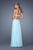 La Femme - 21128 Chiffon Sweetheart A-line Dress In Blue