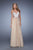 La Femme - 21128 Chiffon Sweetheart A-line Dress In Neutral