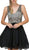 Beaded V-neck A-line Cocktail Dress - ADASA