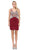 Dancing Queen - 2114 Bejeweled V-neck Sheath Homecoming Dress