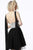 Jovani - 2114 Embellished Waist Backless Cocktail Dress In Black