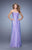 La Femme - 21148 Twisted Sweetheart Sequined A-line Dress in Purple