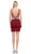 Dancing Queen - 2114 Bejeweled V-neck Sheath Homecoming Dress
