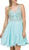 Dancing Queen - 2115 Sleeveless Embellished V-neck Cocktail Dress In green