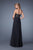 La Femme - 21153 Strapless A Line Chiffon Gown In Black