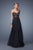 La Femme - 21153 Strapless A Line Chiffon Gown In Black