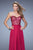 La Femme - 21153 Strapless A Line Chiffon Gown In Blue